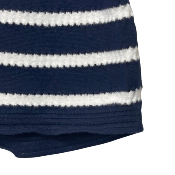 EXPRESS | Women's Blue & White Loose Knit Round Neck Sleeveless Tank | Size L - Picture 4 of 11